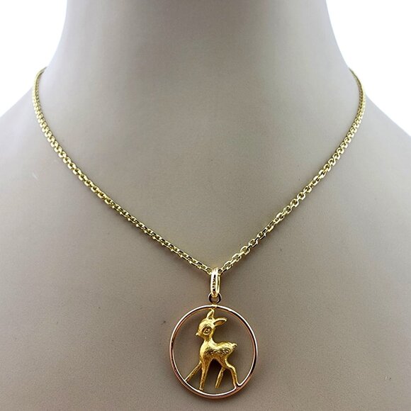 18 Karat Yellow Gold Baby Dear Pendant #23079 - Picture 9 of 9